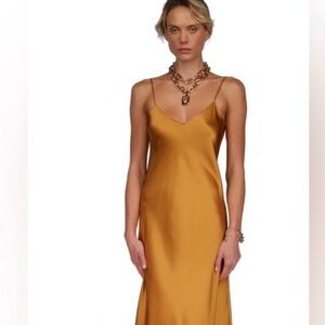 Slip Dress in Gold